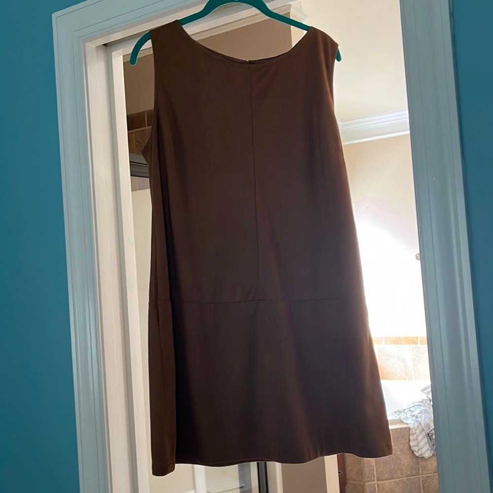 Brown dress, very cowgirl-ish style